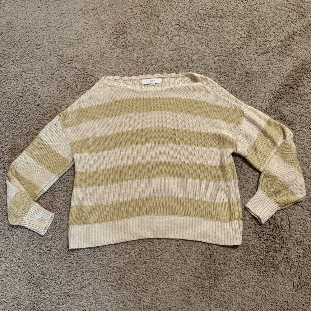 LOFT Striped Sweater Medium